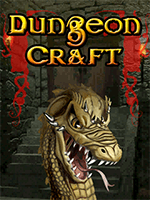 Dungeon Craft cover art with a horned creature emerging from a doorway