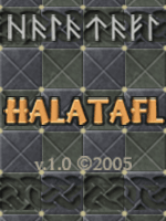 Halatafl mobile cover art with a fox and geese board