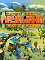 Mayawaka cover art with a pyramid, the hero, and creatures