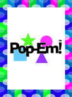 PopEm mobile cover art with colorful geometric pieces
