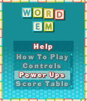 WordEm Mobile help screen