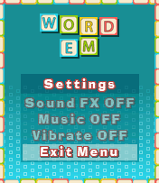 WordEm Mobile settings