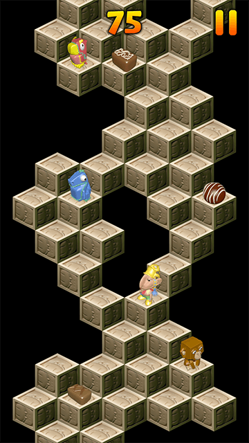 Mayawaka Mobile gameplay on a carved pyramid